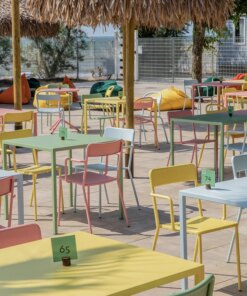 Combination design of wrought iron aluminum outdoor suit in online celebrity leisure courtyard outdoor table and chair