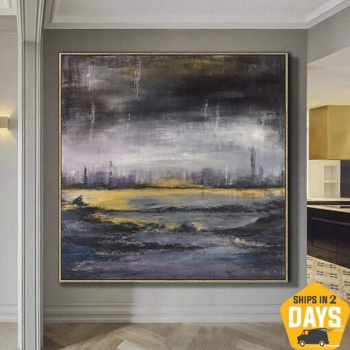 Buy Creative Abstract Painting Large Abstract Painting Texture Painting Modern Art | THUNDEROUS MOOD 40"x40" online shopping cheap