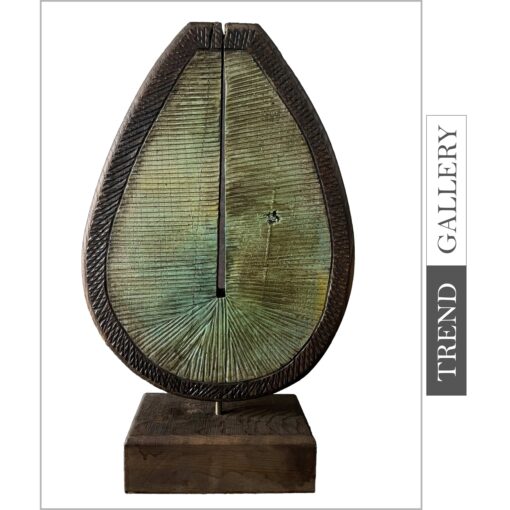Buy Creative Wood Figurine Abstract Ribbed Sculpture Hand Carved Table Figurine Desktop Decor | GRANO 18"x15" online shopping cheap