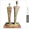 Buy Creative Wood Sculpture Original Hand Carved Couple in Love Modern Table Figurine for Home Decor | DUET 12"x17" online shopping cheap