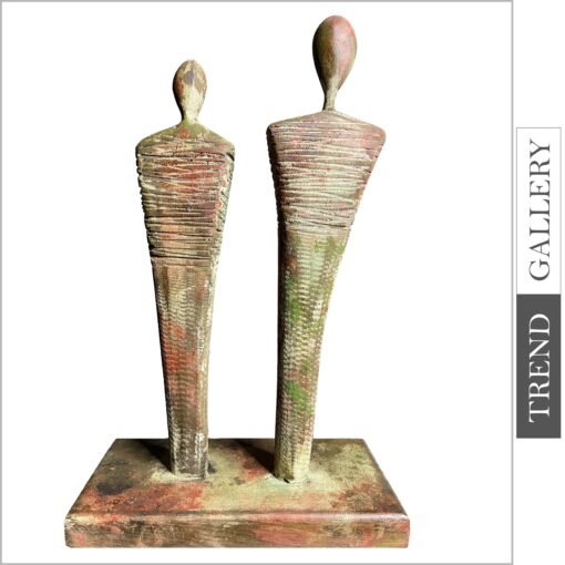 Buy Creative Wood Sculpture Original Hand Carved Couple in Love Modern Table Figurine for Home Decor | DUET 12"x17" online shopping cheap