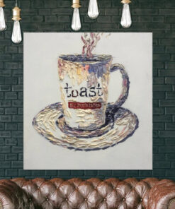 Cup Of Coffee Original Abstract Large Cup Of Coffee Painting | All YOU NEED
