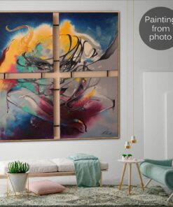 Custom Paintings from Photo Abstract Figurative Oil Painting Original Modern Handmade Art Wall Decor for Indie Room | PAINTING FROM PHOTO #21
