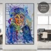 Buy Custom Portrait Paintings From Photo Abstract Colorful Woman Oil Painting Figurative Handmade Art Wall Decor | PAINTING FROM PHOTO #13 online shopping cheap