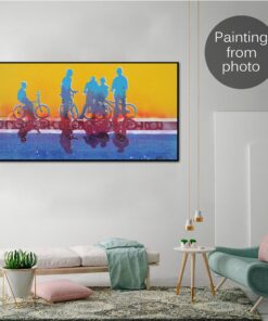 Custom Portrait Paintings From Photo Custom Colorful Hand Painted Art Oil Painting Wall Decor | PAINTING FROM PHOTO #14