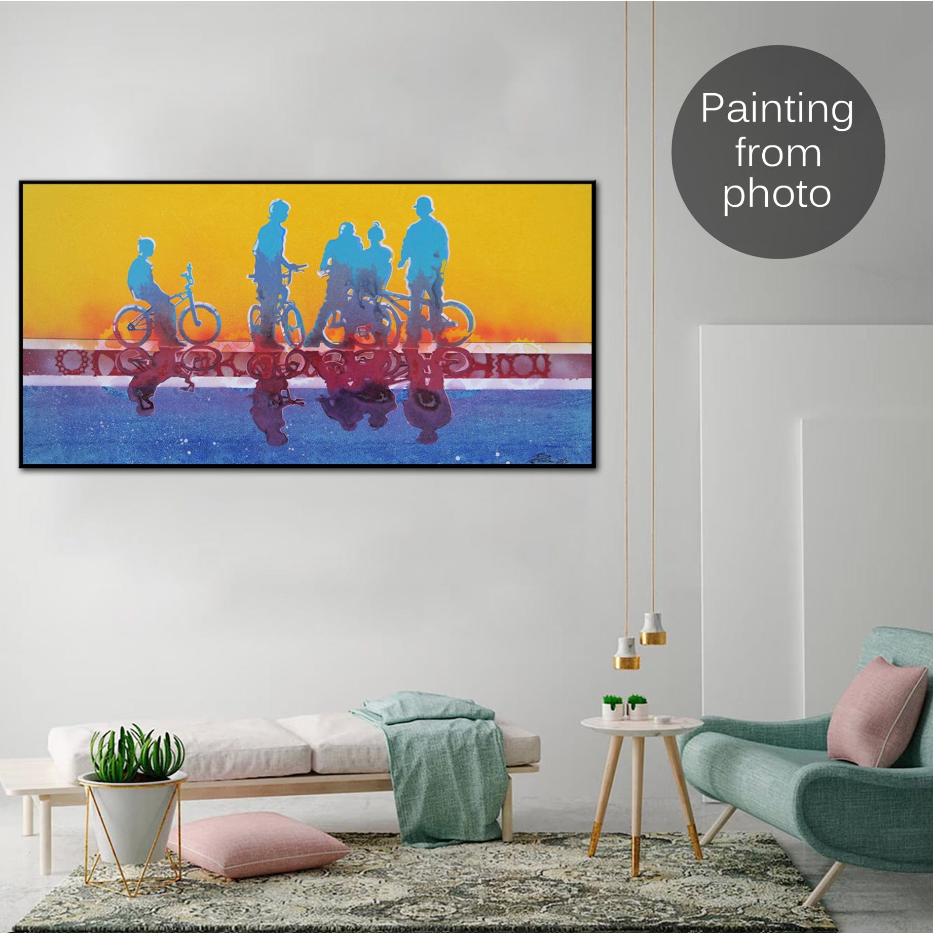 Buy Custom Portrait Paintings From Photo Custom Colorful Hand Painted Art Oil Painting Wall Decor | PAINTING FROM PHOTO #14 online shopping cheap