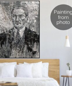 Custom Portrait Paintings From Photo Custom Figurative Art Original Human Watercolor Painting Wall Decor | PAINTING FROM PHOTO #10