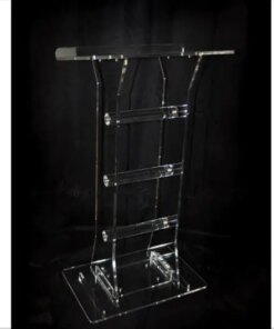 Customized acrylic lectern crystal podium/pulpit transparent plexiglass