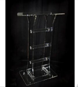 Customized acrylic lectern crystal podium/pulpit transparent plexiglass