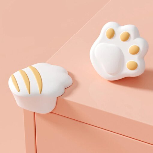 Buy Cute Safety Protector Cartoon Cat Claw Table Corner Edge Protection Cover Anticollision Corner Guards Soft Silicone Baby Safety online shopping cheap