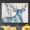 Buy Deer Painting Deer Wall Decor Deer Original Painting Deer Oil Painting | RURU DEER 24"x32" online shopping cheap