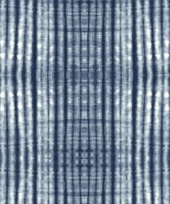 Dining Chair Cushion 20 x 20, Blue Shibori Stripe