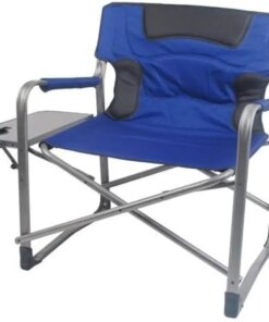 Director Chair,Outdoor Chair,Deck Chair,Foldable,Side Table,Camping,Blue,Adult
