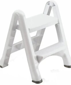 EZ Step Folding 2-Step Stool, White