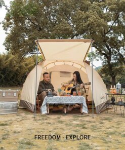 Easy Install Tunne Camping Thickened Storm l Account Outside Portable Folding Protection Two Rooms One Hall Camping Equipment