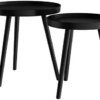 Buy End Set of 2 Round Mid-Century Modern Accent Table