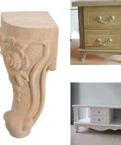 European Style Solid Wood Carved Furniture Foot Legs TV Cabinet Seat Feets Vintage Home Decor Decoration Accessories