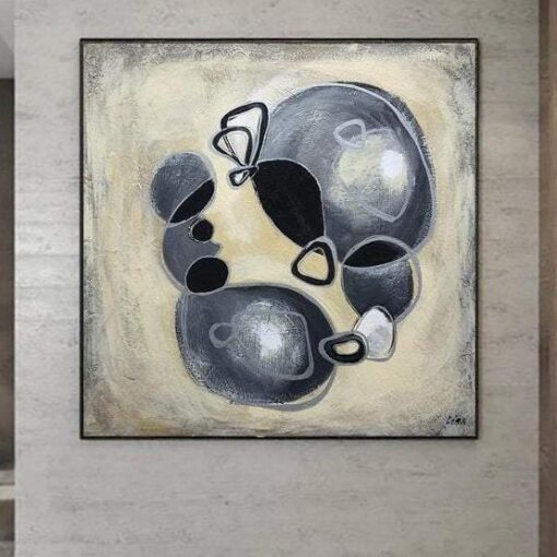 Buy Extra Large Abstract Art Beige Painting Gray Paintings On Canvas Acrylic Painting Original Artwork Unique | BIOLOGY online shopping cheap