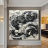 Buy Extra Large Abstract Black And White Painting Gray Original Oil Wall Art | EMERGENCE online shopping cheap