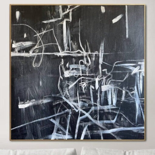 Buy Extra Large Abstract Black And White Paintings On Canvas Original Textured Painting Contemporary Art Handmade Oil Painting | ANOMALY online shopping cheap