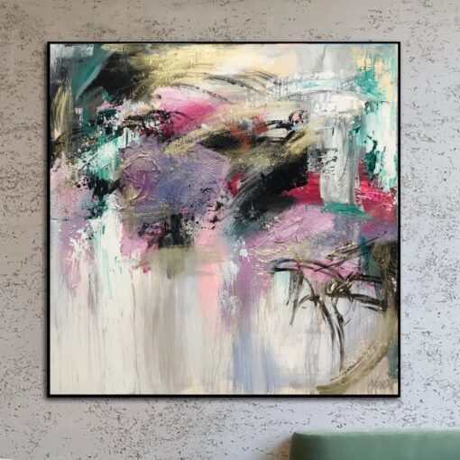 Buy Extra Large Abstract Colorful Acrylic Painting On Canvas Beige Fine Art Modern Oil Painting Handmade Wall Art | BRIGHT MORNING online shopping cheap