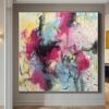 Buy Extra Large Abstract Colorful Paintings On Canvas Abstract Pink Modern Oil Painting Unique Abstract Fine Art | PINK FIRE online shopping cheap