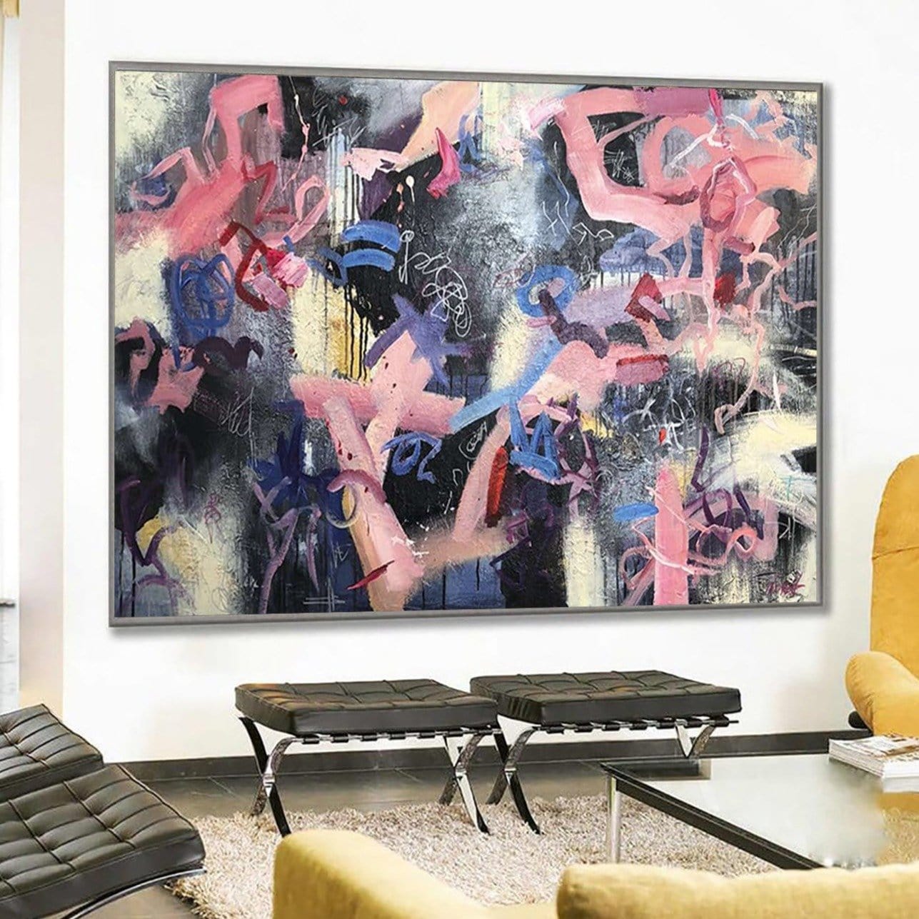 Buy Extra Large Abstract Colorful Paintings On Canvas Acrylic Wall Art Modern Wall Decor | HOW LIFE FLOWS online shopping cheap