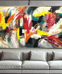 Extra Large Abstract Colorful Paintings On Canvas Modern Acrylic Wall Art | VALLETTA’S HEART