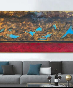 Extra Large Abstract Colorful Paintings On Canvas Modern Aesthetic Decor Countryside Artwork Textured Oil Painting | LIFE COURSE