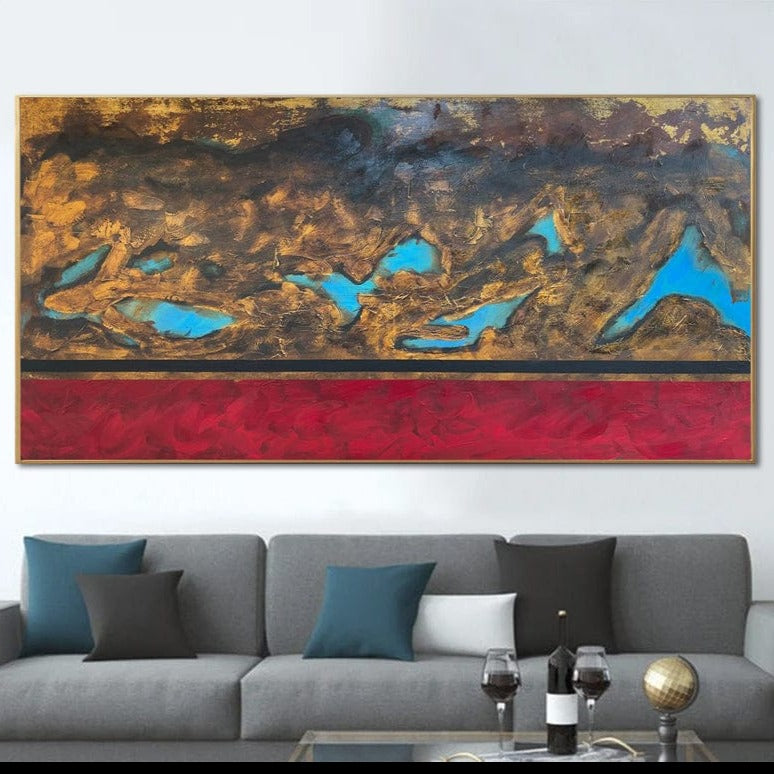 Buy Extra Large Abstract Colorful Paintings On Canvas Modern Aesthetic Decor Countryside Artwork Textured Oil Painting | LIFE COURSE online shopping cheap