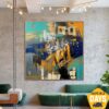 Buy Extra Large Abstract Colorful Paintings On Canvas Modern Oil Painting Vivid Art Textured Painting | GLARING 47.24"x47.24" online shopping cheap