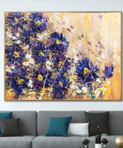 Extra Large Abstract Flowers Painting On Canvas Floral Fine Art Contemporary Art Textured Painting Acrylic Oil Painting | FLORAL EMOTION