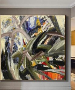 Extra Large Abstract Oil Painting Colorful Acrylic Canvas Art Modern Contemporary Wall Art | THOUGHTS