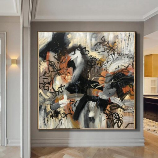 Buy Extra Large Abstract Original Brown Oil Painting On Canvas Modern Acrylic Wall Art Handmade Wall Decor | UNUSUAL PATH online shopping cheap
