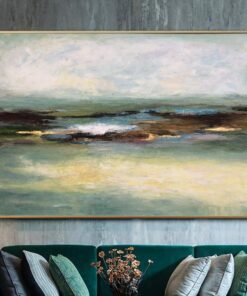 Extra Large Abstract Paintings On Canvas Art Huge Wall Art Turquoise Art Wall Decor | PLEASANT BREEZE
