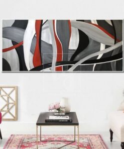 Extra Large Abstract Paintings On Canvas Original Gray Painting Lots Texture | SONG OF THE SEA