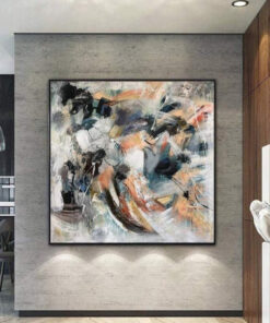 Extra Large Abstract Wall Art Colorful Acrylic Canvas Art Modern Painting Wall Decor | AUTUMN STEPS