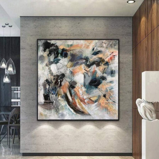 Buy Extra Large Abstract Wall Art Colorful Acrylic Canvas Art Modern Painting Wall Decor | AUTUMN STEPS online shopping cheap