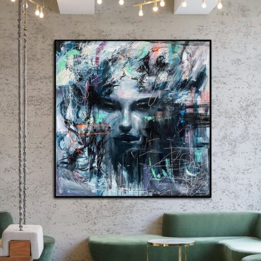 Buy Extra Large Acrylic Abstract Woman Paintings On Canvas Modern Colorful Wall Art Original Human Fine Art | DEEP IMPRESSION online shopping cheap