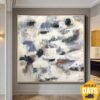 Buy Extra Large Beige Paintings On Canvas Colorful Art Original Artwork Modern Wall Art | MORNING IN NORWAY 40"x40" online shopping cheap