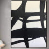 Extra Large Black And White Paintings On Canvas Abstract Painting Franz Kline style White Paintings | TOWER TOP Extra Large Black And White Paintings On Canvas Abstract Painting Franz Kline style White Paintings | TOWER TOP
