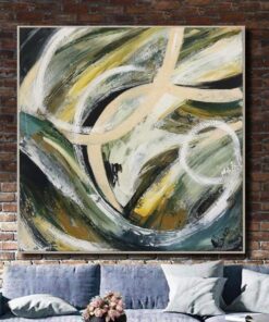 Extra Large Canvas Abstract Paintings On Canvas Acrylic Colorful Fine Art Modern Wall Decor | RIOT OF GREEN