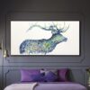 Buy Extra Large Canvas Art Deer Painting Deer Canvas Wall Art Nature Deer Abstract Artwork Animal Painting Extra Large Oil Painting Office Decor | DEER online shopping cheap