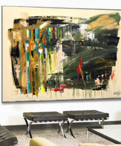 Extra Large Colorful Abstract Painting Modern Art Acrylic Wall Art Original Wall Decor | THE GRAIN