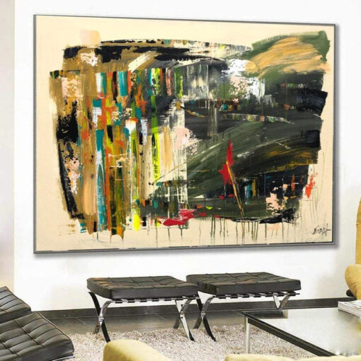 Buy Extra Large Colorful Abstract Painting Modern Art Acrylic Wall Art Original Wall Decor | THE GRAIN online shopping cheap