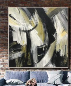 Extra Large Colorful Abstract Paintings On Canvas Contemporary Fine Art Acrylic Contemporary Wall Decor | SHAPE BATTLE