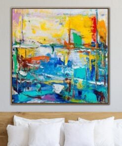Extra Large Colorful Painting Contemporary Wall Art Oil Abstract Wall Art Original Wall Decor | NAVY ILLUSIONS