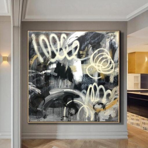 Buy Extra Large Gray Paintings On Canvas Modern Wall Art Abstract Contemporary Art Wall Decor | NEON SIGNS online shopping cheap