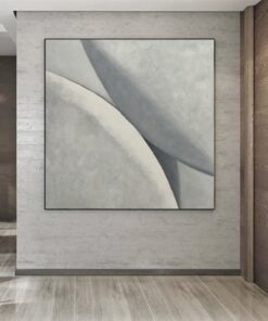 Extra Large Gray Wall Art Abstract Painting Black And White Paintings On Canvas Modern Painting Original Living Room Wall Decor Canvas | GRAY CHARMS