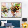 Buy Extra Large Green Paintings On Canvas Contemporary Acrylic Oil Painting Textured Hand Painted Art | GREEN PATTERN 47.63"x63.77" online shopping cheap
